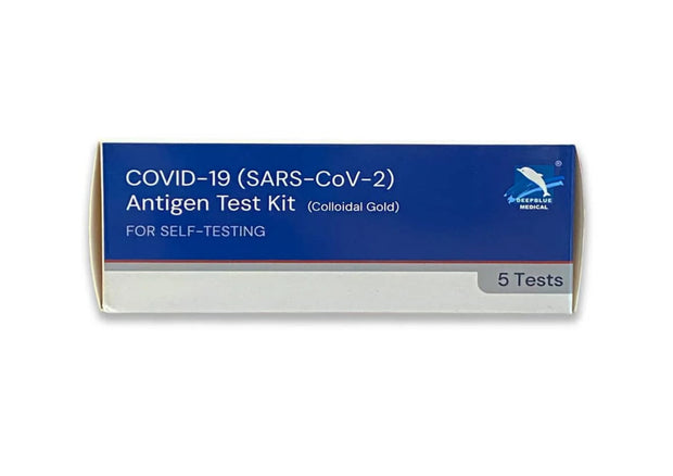 DeepBlue COVID-19 (SARS-CoV-2) Antigen Test Kit (Colloidal Gold) - 5 Pack